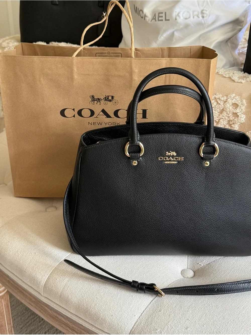 Coach Leather Satchel with Gold Hardware FAB CONDITION